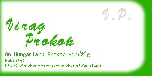 virag prokop business card